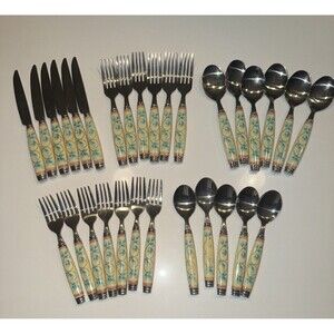 Pfaltzgraff Vintage French Quarter Stainless Silverware Flatware - 30 Pieces
